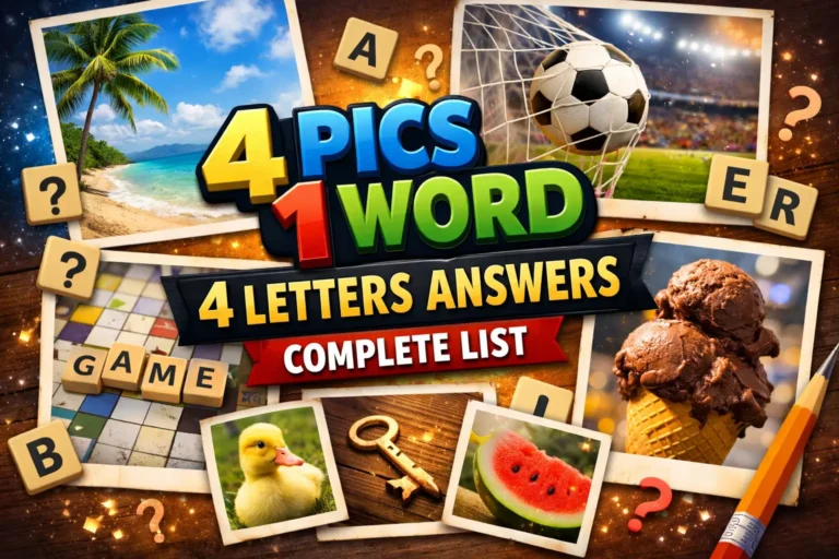 4 Pics 1 Word 4 Letters Answers
