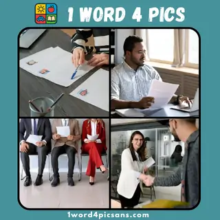 Four images from the daily 4 Pics 1 Word puzzle